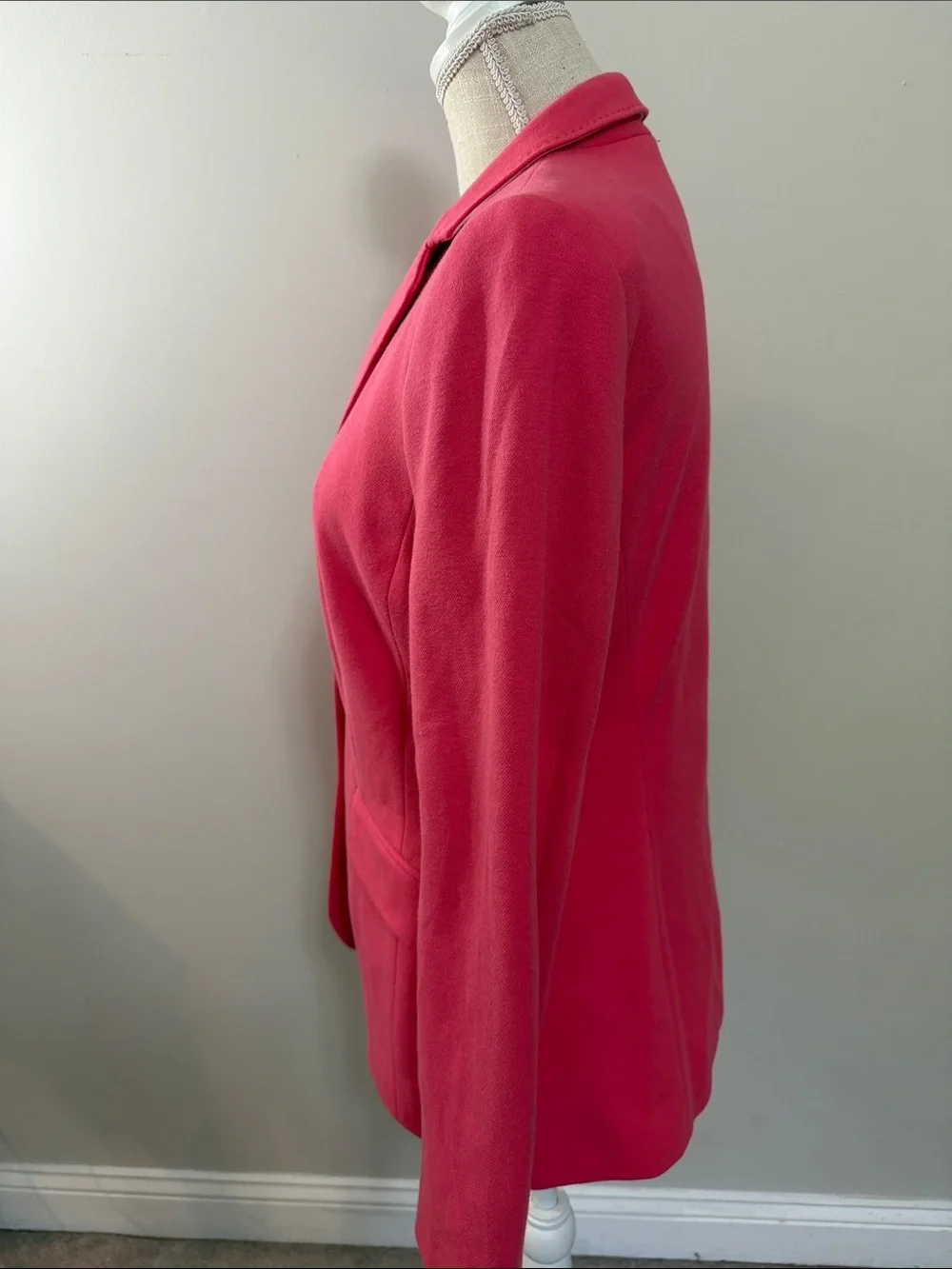 Talbots Aberdeen Bright Pink Single-Breasted Tailored Blazer